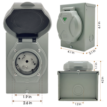Sintron Generator Power Inlet Box, 50 Amp 125/250 Volt, NEMA SS2-50P Twist Locking Plug, Weatherproof Outdoor Use, ETL Listed, For Generators Up to 12500 Watts