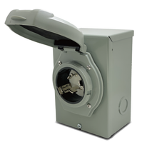 Sintron Generator Power Inlet Box, 50 Amp 125/250 Volt, NEMA SS2-50P Twist Locking Plug, Weatherproof Outdoor Use, ETL Listed, For Generators Up to 12500 Watts