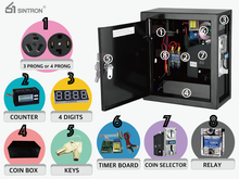 Sintron ST-003 Coin Operated Timer Control Box With 3 Prong/4 Prong 220V for US/Canada Dryer Power Plug - Sintron