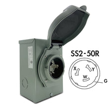 Sintron Generator Power Inlet Box, 50 Amp 125/250 Volt, NEMA SS2-50P Twist Locking Plug, Weatherproof Outdoor Use, ETL Listed, For Generators Up to 12500 Watts