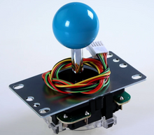 Original SANWA JLF-TP-8YT-SK with Harness Ball Top Handle Arcade Joystick 4 & 8 Way Adjustable, Red Dark Blue Green Yellow White Purple Grey - Sintron