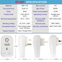 Sintron ST-027 Smart Plug Socket - Works with iPhone Siri Amazon Alexa Google Home Google Assistant , no Hub required , Energy Saving A+++, compatible with Smart Phone/PC/Mac/Linux/Windows/iOS/Android - Sintron