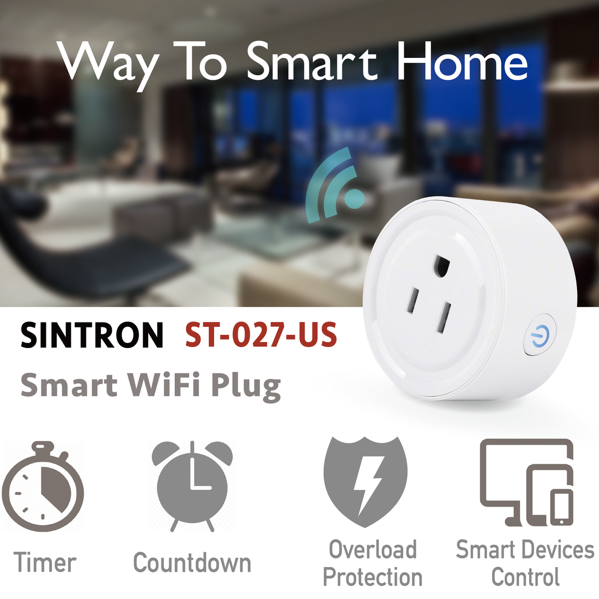 Sintron ST-027 Smart Plug Socket - Works with iPhone Siri  Alexa –  Sintron Technology