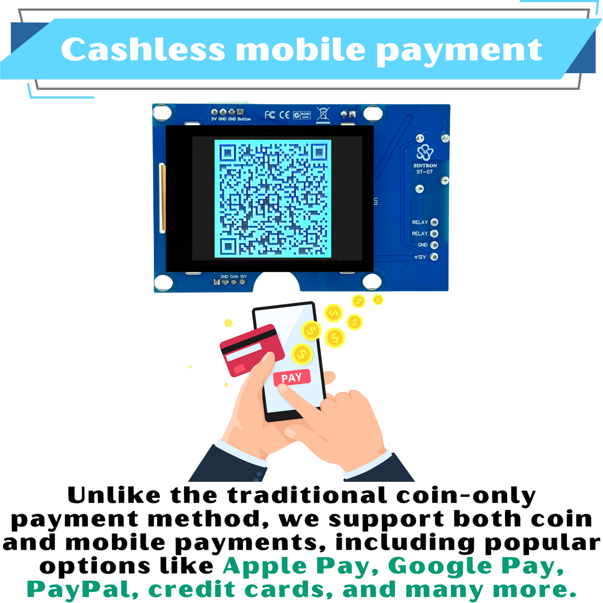 ST-07 Mobile Payment Module - Credit Card Apple Pay Google Pay PAYPAL ...