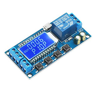 Sintron Timer Relay, Time Delay Relay 5V 12V 24V Delay Controller Board Delay-Off Cycle Timer 0.01s-9999mins Trigger Delay Switching Relay Module with LCD Display Support Micro USB 5V Power Supply - Sintron