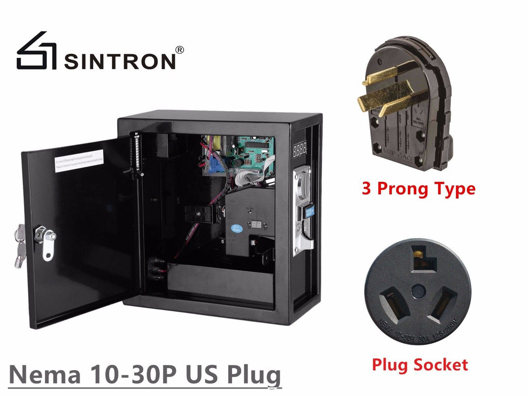 Sintron ST-003 Coin Operated Timer Control Box With 3 Prong/4 Prong 220V for US/Canada Dryer Power Plug - Sintron