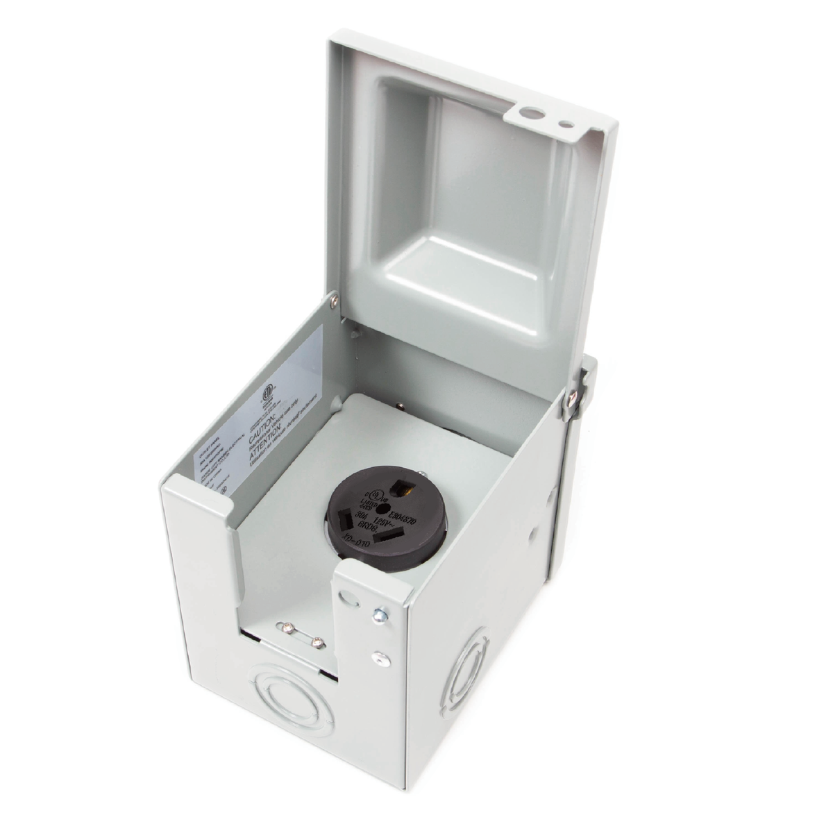 Sintron RV Power Outlet Box, 30 Amp 125 Volt, Enclosed Lockable Weathe ...