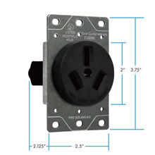 Sintron Heavy Duty Series - NEMA 10-50R Receptacle Outlet, For Clothes Dryers, Kitchen Range & EV Charging, 125/250 Volt 50A Current Rating, UL listed