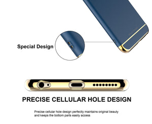 iPhone 6S Case 3 In 1 Ultra Thin and Slim Hard Case Coated Non Slip Matte Surface with Electroplate Frame for Apple iPhone 6 (4.7") and iPhone 6S (4.7") - Sintron