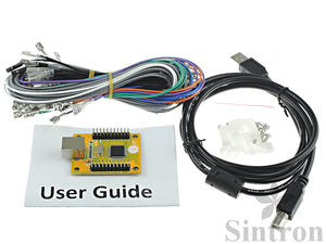 [Sintron] PC (MAME) / PS3 to MAME Arcade Game USB Controller Interface Encoder PCB Kit for 2 Joysticks & 27 Buttons - Sintron