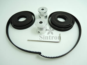 [Sintron] 2M Timing Belt Set + 2 pcs GT2 20 Tooth 5mm Bore Pulleys for RepRap 3D Printer Prusa Mendel i3 Kossel Delta ect... - Sintron