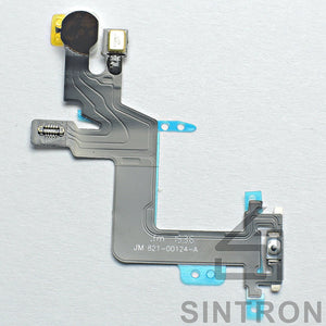 Sintron iPhone 5/5C/5S/6/6Plus/6S/6SPlus Switch Power Button - Replacement Repair Part for iPhone Switch Power Button On / Off Switch Flash Light Mic Flex Cable with Brackets Pre-installed Part - Sintron