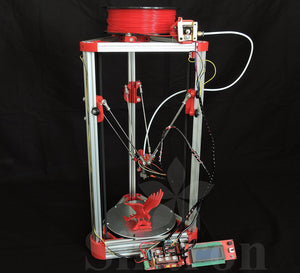 [Sintron] Ultimate 3D Printer Kossel Mini Full Complete Kit with Auto level + Bowden hotend + MK8 Extruder + RAMPS 1.4 + LCD2004 + MEGA 2560 + A4988 + NEMA 17 Motor + Endstop + Round Aluminum MK3 Heatbed + Filament for RepRap Rostock Delta - Sintron