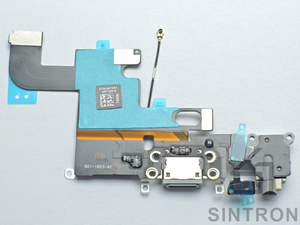 Sintron iPhone 5/5C/5S/6/6Plus/6S/6SPlus Charging Port - Replacement Repair Part for iPhone Black Dock Connector Charging Port Headphone Jack Ribbon Flex Cable Assembly - Sintron