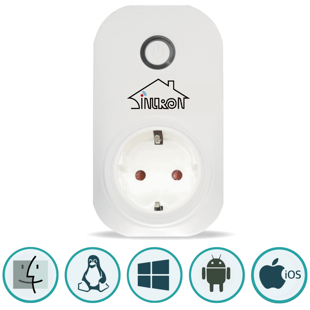 Sintron ST-027 EU Smart Plug Socket - Works with iPhone Siri Amazon Alexa Google Home Google Assistant , no Hub required , Energy Saving A+++, compatible with Smart Phone/PC/Mac/Linux/Windows/iOS/Android - Sintron