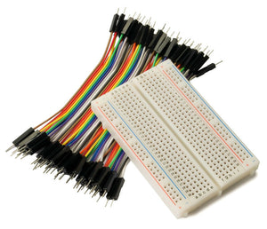 [Sintron]Mini Breadboard  400 Tie Points PCB for Arduino and Male to Male Color Breadboard Cable Jump Wire - Sintron