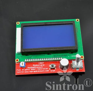 Écran LCD 12864 Smart Controller Pour Imprimante 3D RAMPS 1.4 - HiLetgo Avec Carte Et Câbles